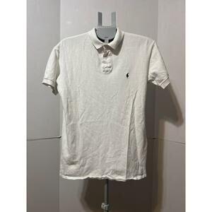 Ralph Lauren Men’s Polo Shirt White Short Sleeve Classic Fit Size M USA Made